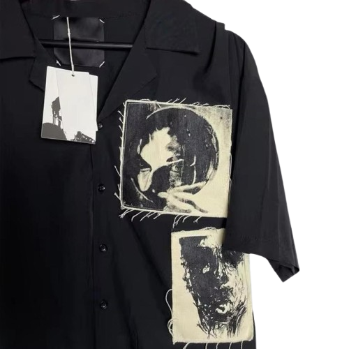 Dark Art Patch Button-Up Shirt