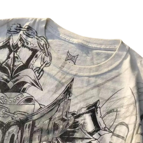 Tapout white and black graphic tee