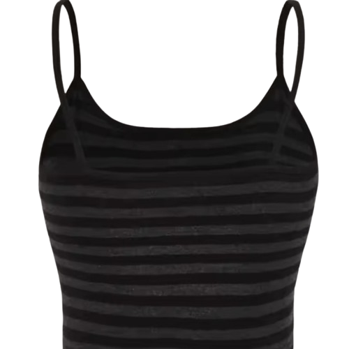 Goth Punk Striped Button Cami Top Women